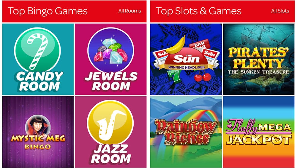 Games Bonus Sun Bingo