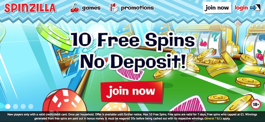 free spin no deposit casino 2019